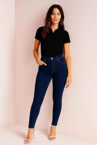 Classic Dark Blue Skinny Jeans for Timeless Style and Comfort - Ecowears.pk