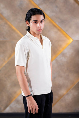Cremino Light Cream Polo Shirt for Men – Premium Cotton Comfort - Ecowears.pk