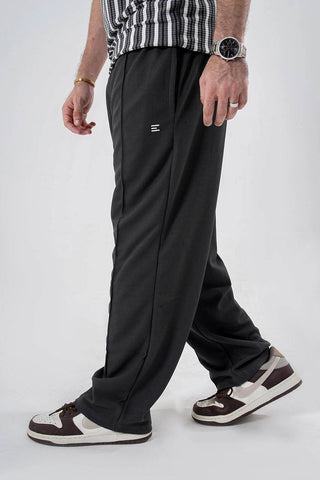 Charcoal Ribbed Premium Trouser – Modern Fit with Sophisticated Style - Ecowears.pk