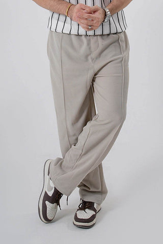 Men’s Relaxed Fit Corduroy Trousers – Dove Gray - Ecowears.pk