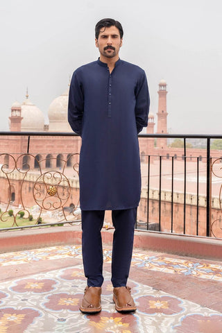 Deep Blue Kurta – A Smart and Traditional Outfit for a Refined Everyday and Festive Look - Ecowears.pk