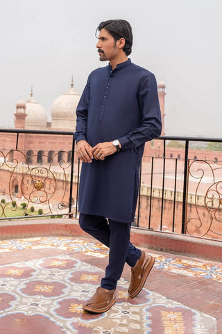 Deep Blue Kurta – A Smart and Traditional Outfit for a Refined Everyday and Festive Look - Ecowears.pk