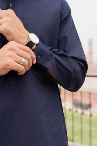 Deep Blue Kurta – A Smart and Traditional Outfit for a Refined Everyday and Festive Look - Ecowears.pk