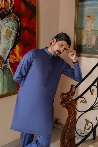 Elegant Blue Kurta – A Classic and Comfortable Outfit for a Smart Traditional Look - Ecowears.pk