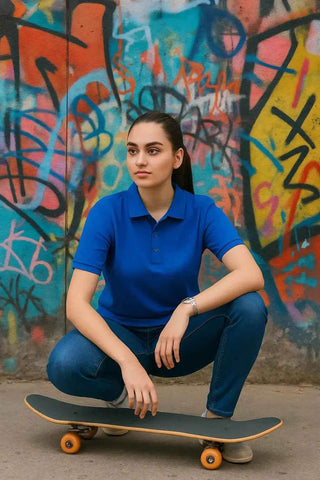 Emerald Blue Slim Polo for a Stylish Look - Ecowears.pk