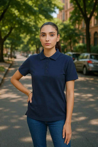 Emerald Polo Slim Dark Blue - Stylish and Comfortable Fit - Ecowears.pk