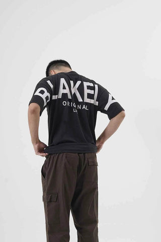 Essential Black Crewneck Tee for Men with Drop Shoulder Design - Ecowears.pk