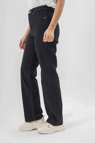 High Waist Black Denim Pants for a Chic Everyday Style - Ecowears.pk