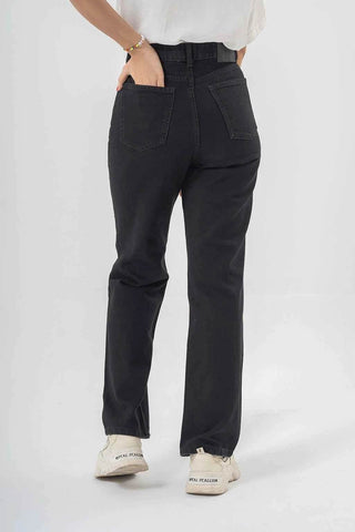 High Waist Black Denim Pants for a Chic Everyday Style - Ecowears.pk