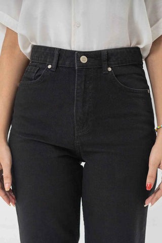 High Waist Black Denim Pants for a Chic Everyday Style - Ecowears.pk