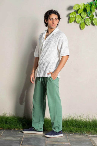 Luxury Embroidered Shirt and Green Trousers for Elegant Style - Ecowears.pk