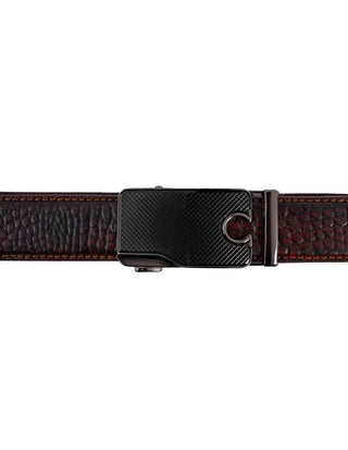 Leather Belt Brown – Embossed Leather with Automatic Buckle - Ecowears.pk
