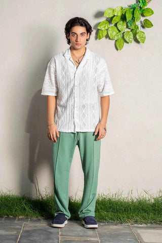 Luxury Embroidered Shirt and Green Trousers for Elegant Style - Ecowears.pk