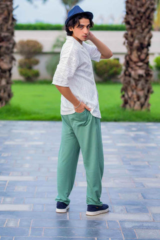 Luxury Embroidered Shirt and Green Trousers for Elegant Style - Ecowears.pk