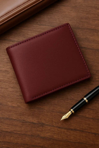 Maroon Leather Wallet – Bold Elegance in a Compact Form - Ecowears.pk