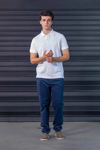 Men's Navy Tapered Pants - Versatile Fit for Casual to Semi-Formal Occasions - Ecowears.pk