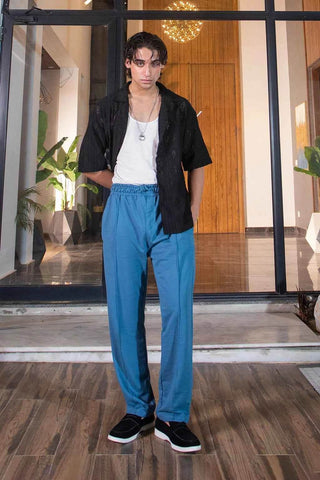 Midnight Black Textured Shirt for Effortless Style and Comfort - Ecowears.pk