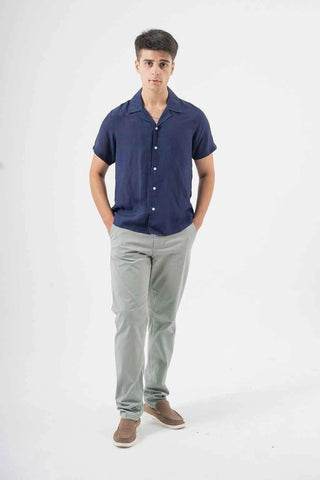 Modern Navy Short Sleeve Shirt for Effortless Style - Ecowears.pk