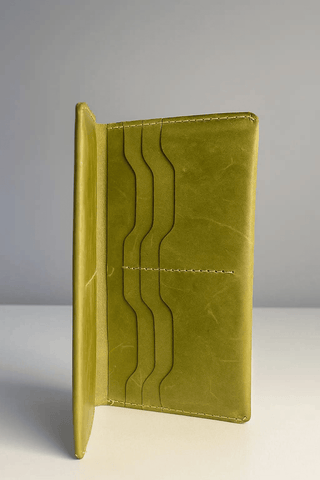Olive Green Leather Wallet – Bold, Sleek & Functional - Ecowears.pk