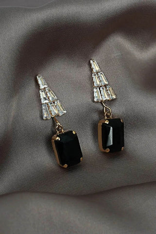 Pearl Cross Stud Earrings & Gold Cuff Bracelet Set-Elegant & Chic - Ecowears.pk