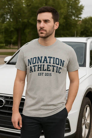 PowderCore Athletic Tee - Heather Gray for Ultimate Performance and Comfort - Ecowears.pk