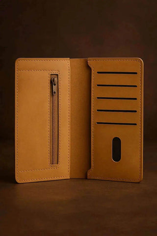 Premium Tan Leather Wallet (Save Extra 400) - Ecowears.pk