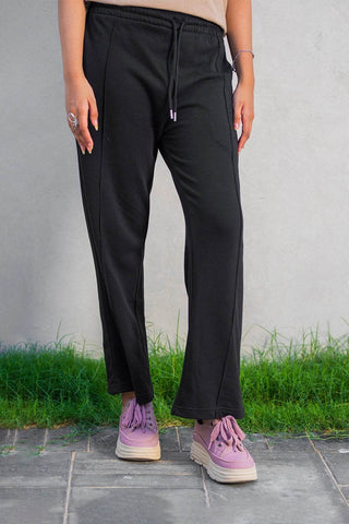 Shadow Luxe Wide-Leg Trousers - Black - Ecowears.pk