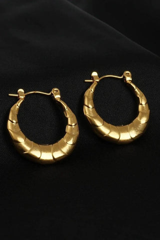 Textured Hoop Earrings - Bold & Timeless - Ecowears.pk