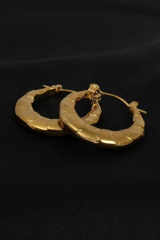 Textured Hoop Earrings - Bold & Timeless - Ecowears.pk