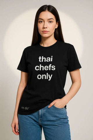 Thai Chefs Only Graphic Tee – Unisex Black T-Shirt - Ecowears.pk