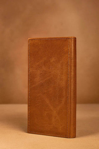 Vintage Brown Leather Wallet – Slim & Stylish Organizer - Ecowears.pk
