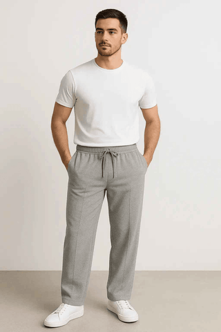 Silver Drift Light Grey Relax Fit Trousers - Ecowears.pk