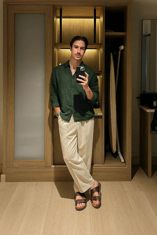 Relaxed Fit Trouser in Golden Wheat for Style and Ultimate Comfort - Ecowears.pk