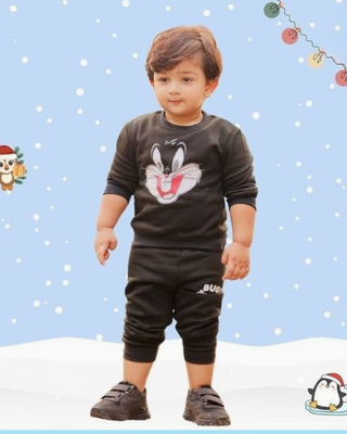 Boys Bugs Bunny Winter Suit - Black