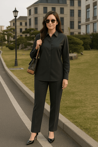 Charcoal Grey Two-Piece Co-Ord Set - Ecowears.pk